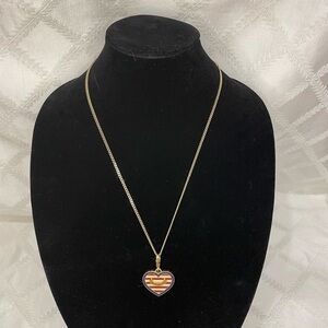 Juicy Couture Gold Tone Heart Pendant Necklace